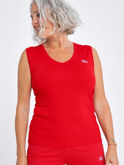 SPORTKIND Sports top 'Loose Fit V-Neck' in XS in Red, Item view