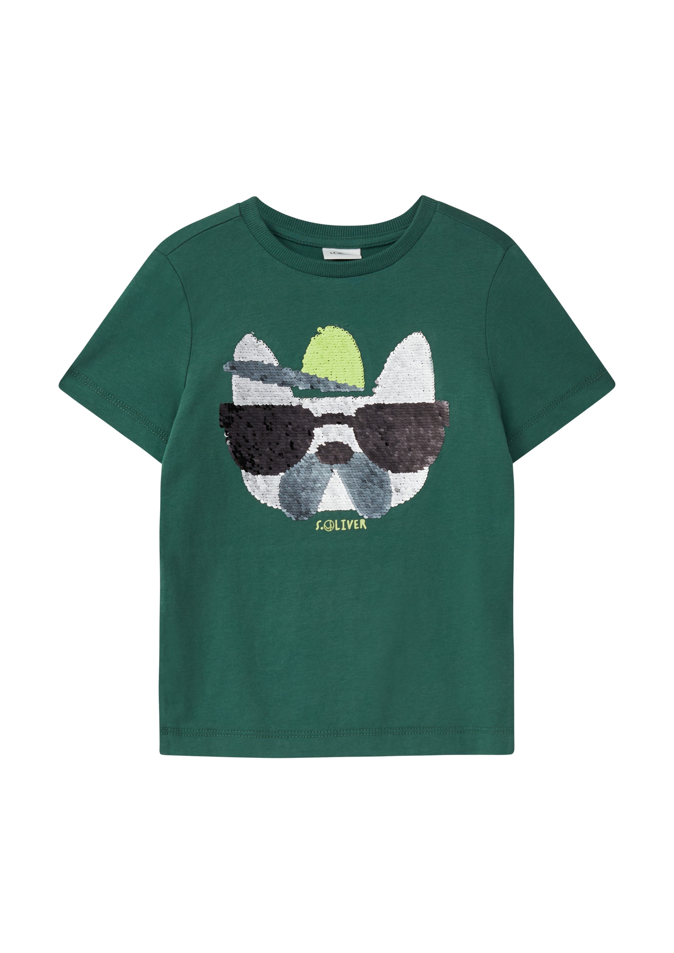 T-Shirt s.Oliver en vert : devant