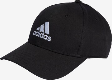 ADIDAS SPORTSWEAR - Gorra deportiva en negro: frente