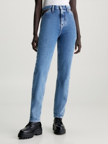 Calvin Klein Jeans Слим фит Дънки 'AUTHENTIC SLIM STRAIGHT' в синьо: отпред