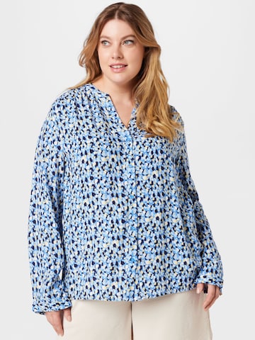 ONLY Carmakoma Blouse 'Anita' in Blauw: voorkant