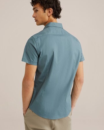 WE Fashion Slim fit Button Up Shirt in Green