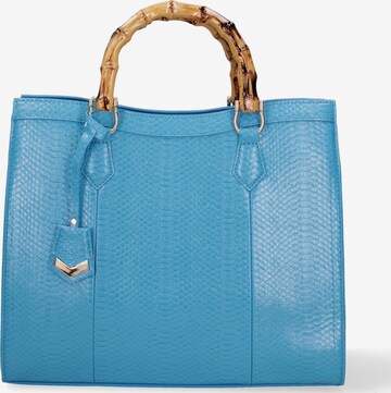 Borsa a spalla 'Borsa a Spalla Donna Ecopelle Vegana con Manico Bambù' di Diana&Co. in blu: frontale