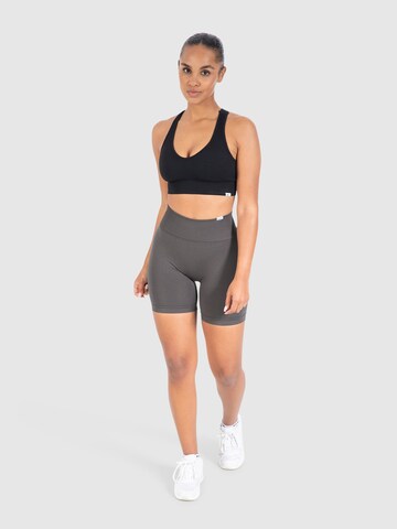 Smilodox Slimfit Sportbroek 'Amaze Scrunch' in Grijs