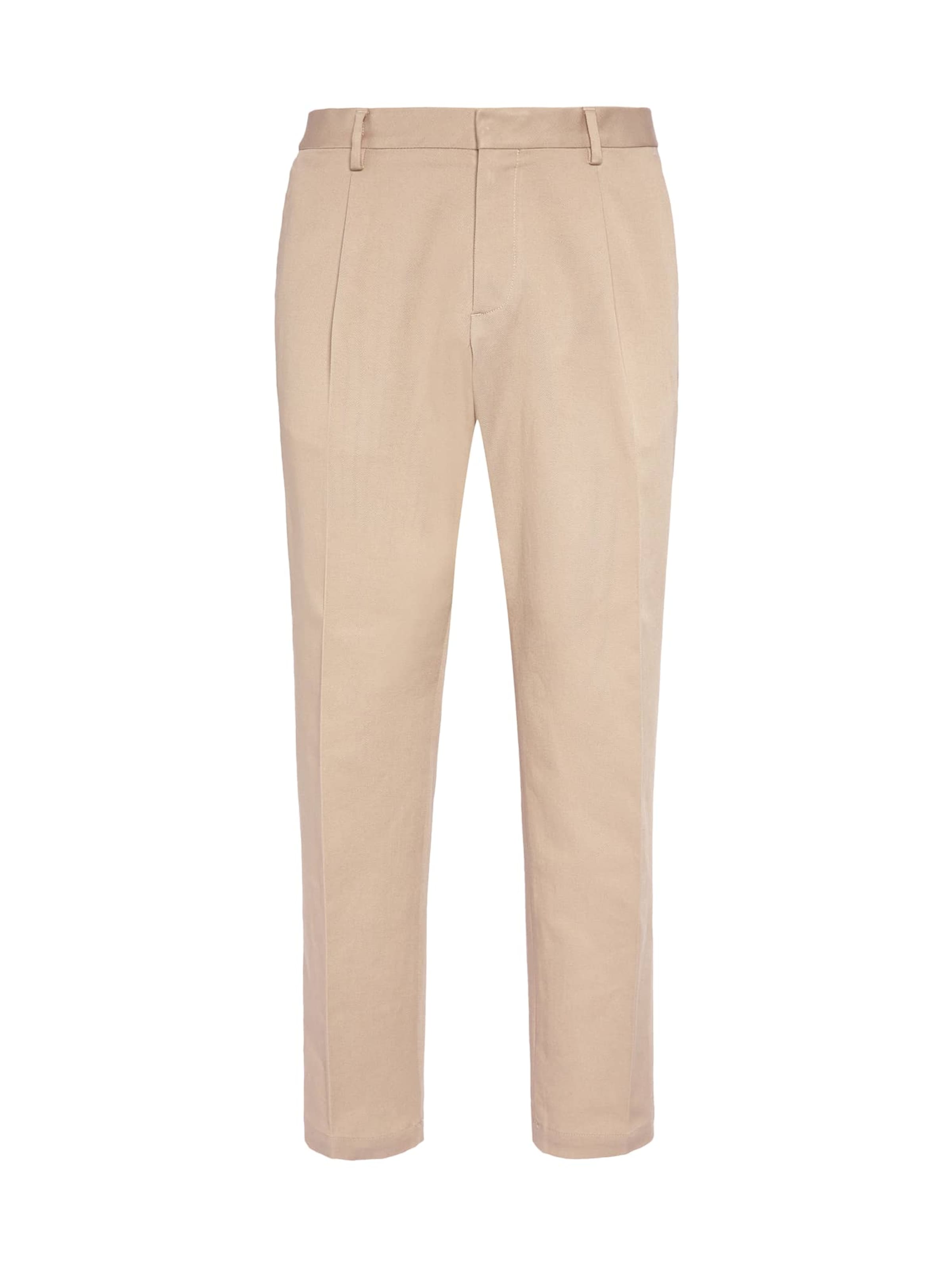 Boggi Milano - Tapered Pantalón plisado en beige: frente