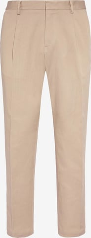 smėlio Boggi Milano Siaurėjantis Klostuotos kelnės: priekis