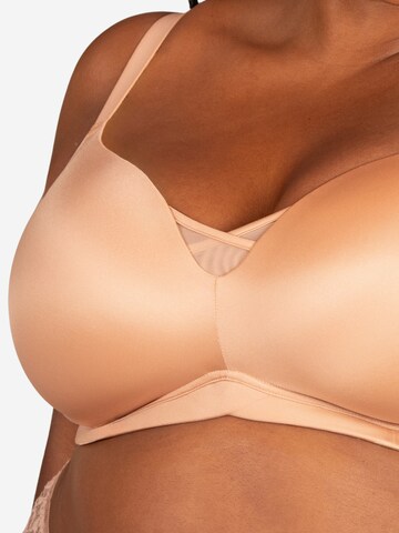 SugarShape T-shirt Bra 'Sensation ' in Brown