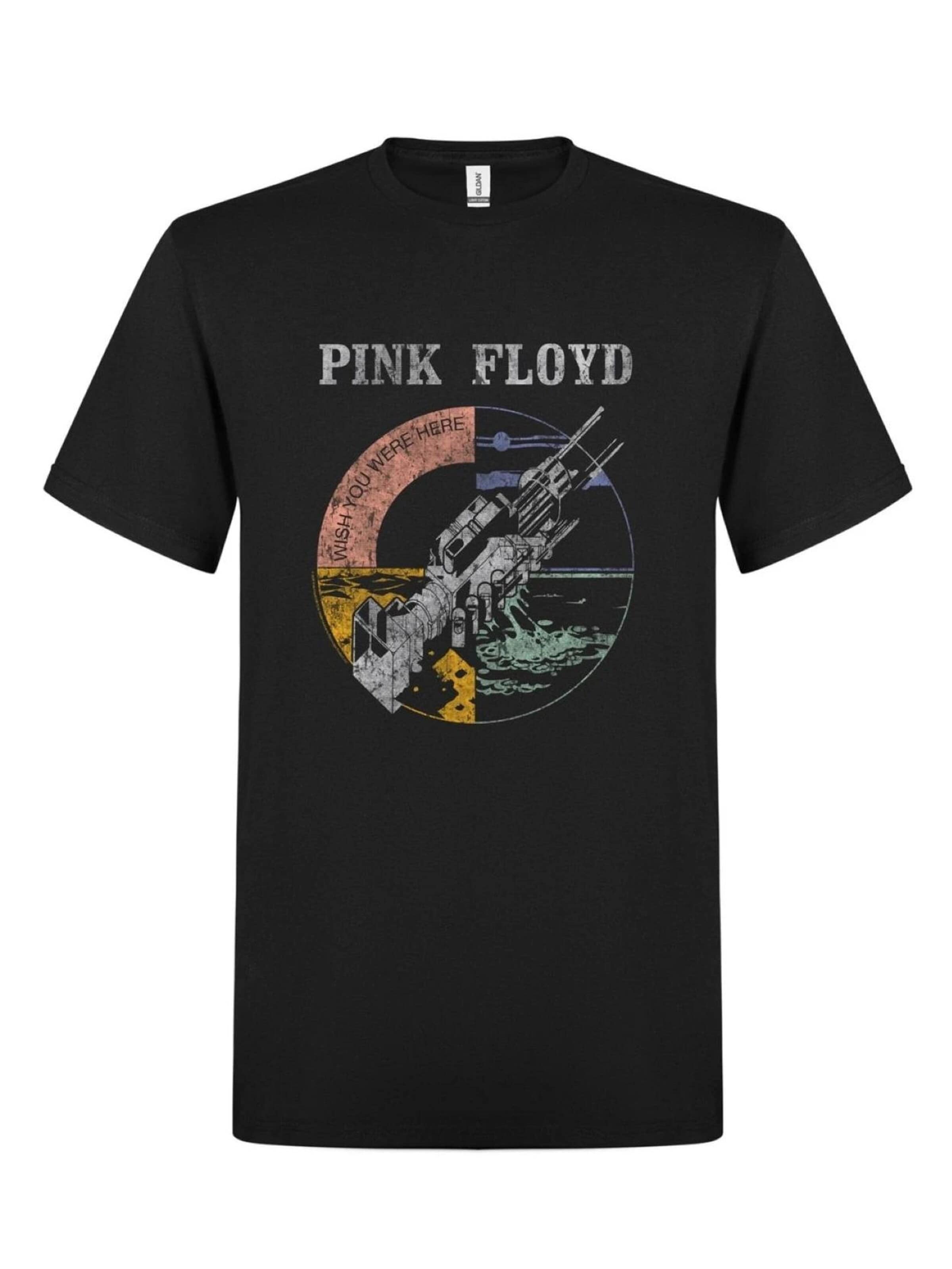 T-Shirt 'Pink Floyd - Pink Floyd - Wish you were Distressed  t-shirt' Pink Floyd en noir