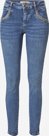 MOS MOSH Slimfit Jeans in Blauw: voorkant