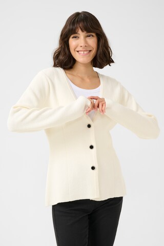Kaffe Cardigan 'KANeville' i hvid: forside