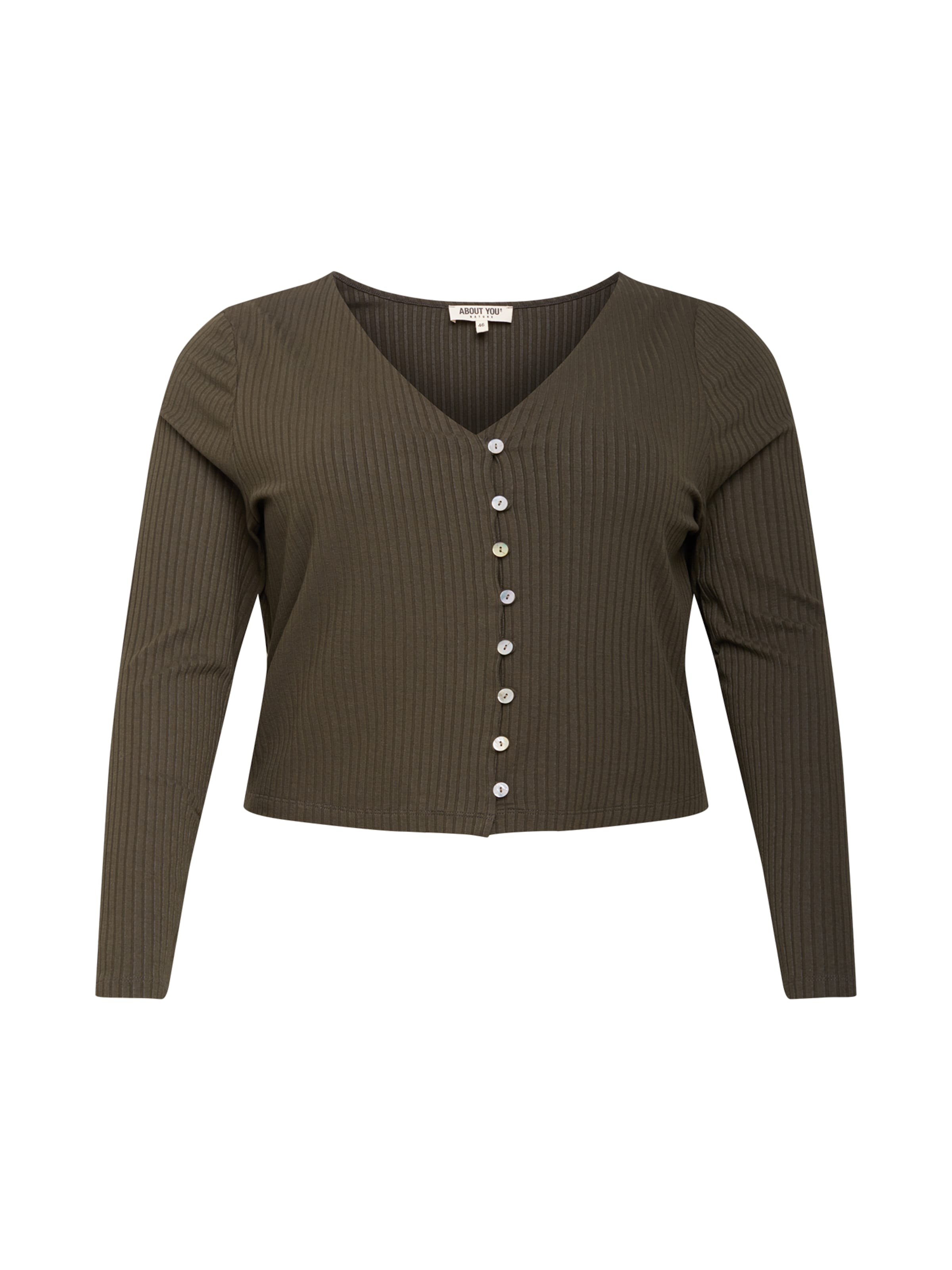 ABOUT YOU Curvy Shirt 'Selena' in Green: front