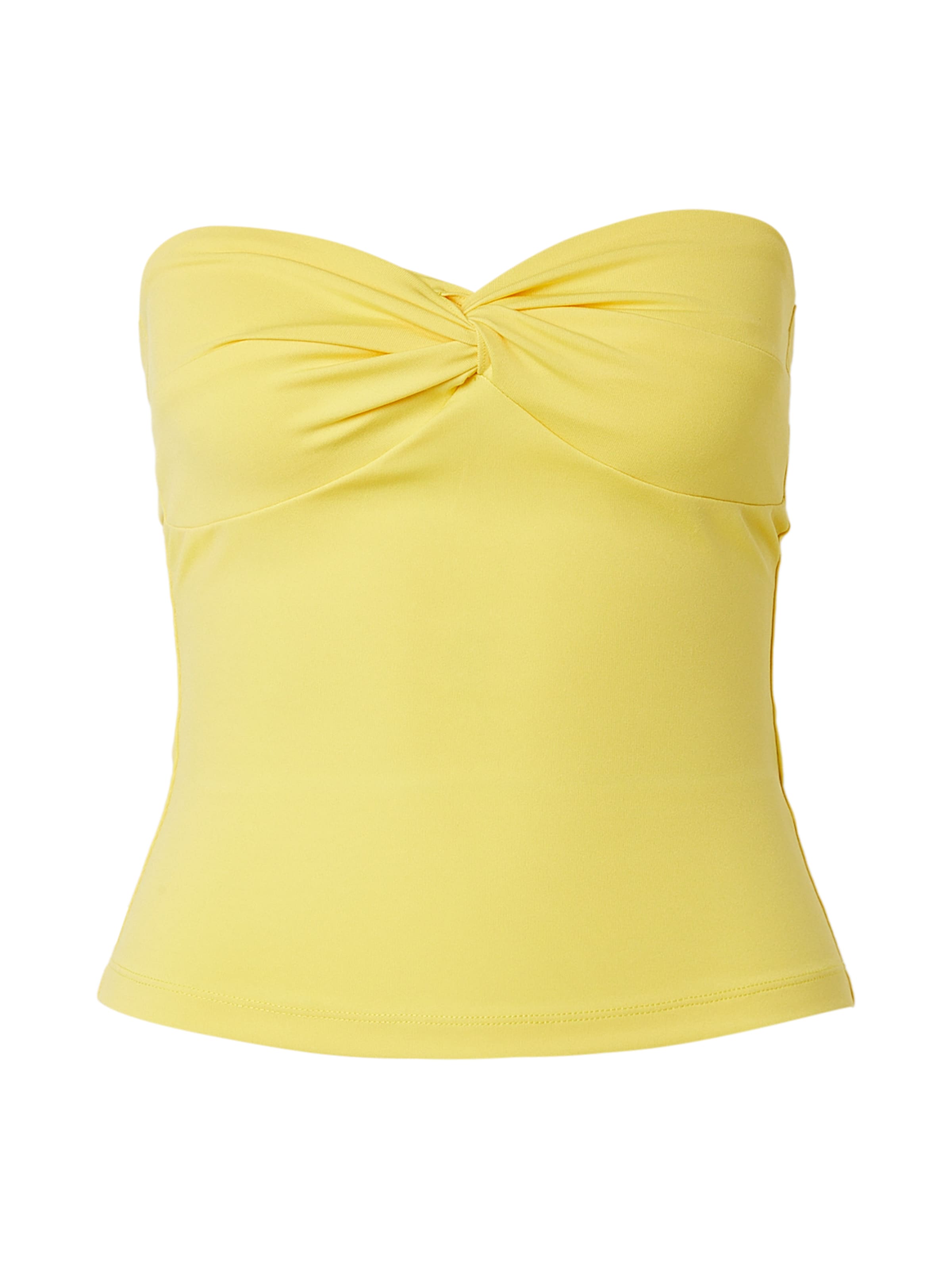 Top de la Sarah Engels x About You pe galben: față