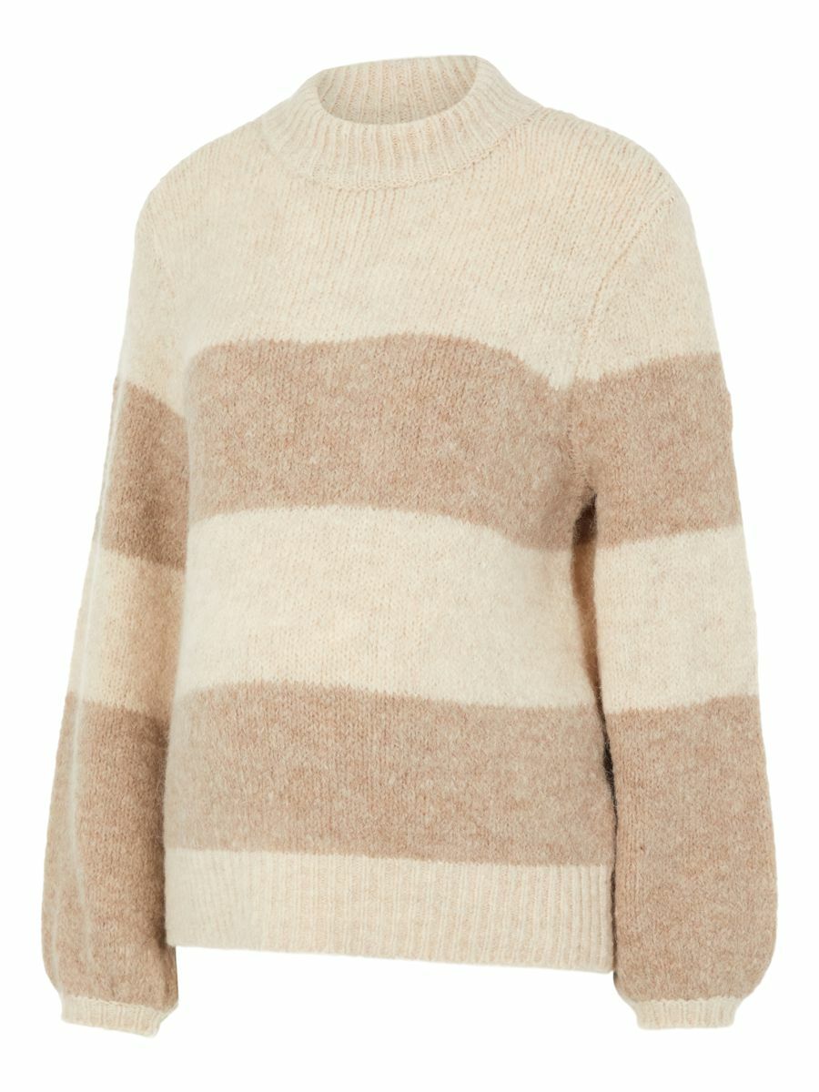 Pieces Maternity Pullover Fania in Beige, Sand 