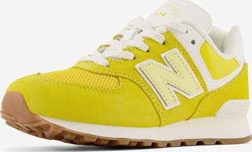 Baskets new balance en jaune : devant