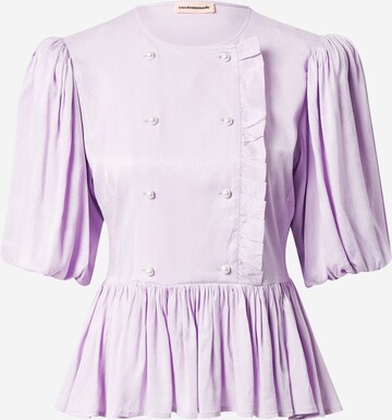Custommade Bluzka 'Diya' w kolorze fioletowy: przód