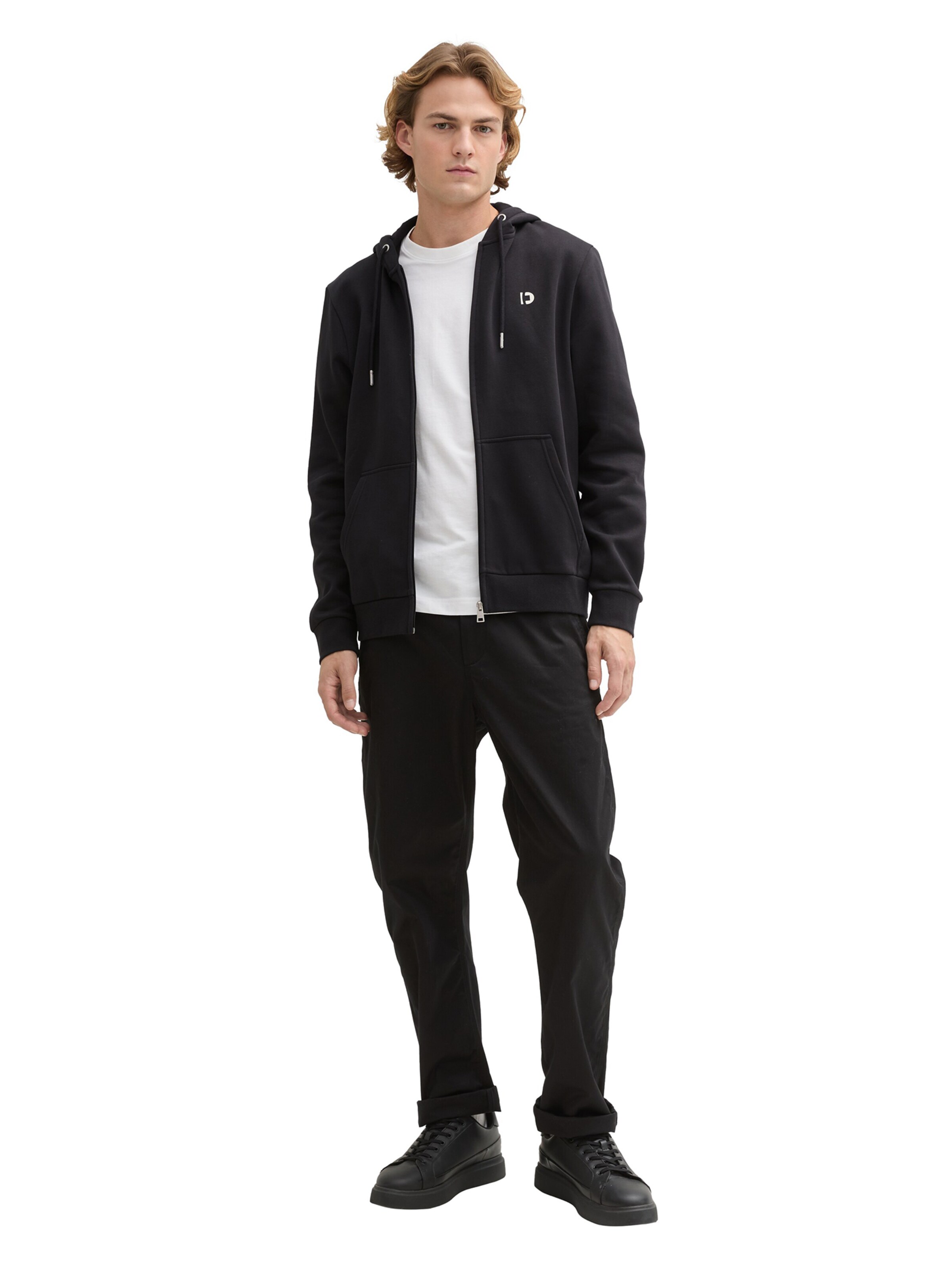 TOM TAILOR DENIM Jopa na zadrgo | črna barva