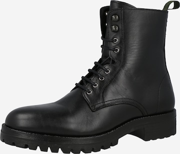 The Original 1936 Copenhagen Lace-Up Boots 'The Griffin' in Black: front