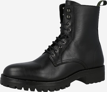 The Original 1936 Copenhagen Lace-up boots 'The Griffin' in Black: front