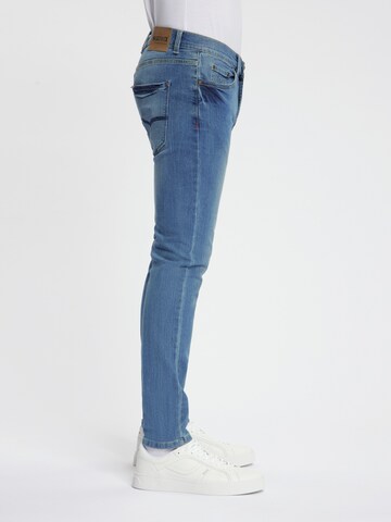 Coupe slim Jean 'MASKOVICK - Heren Jeans - Slim Fit - Milano – Stretch - Denim Broek' Maskovick en bleu