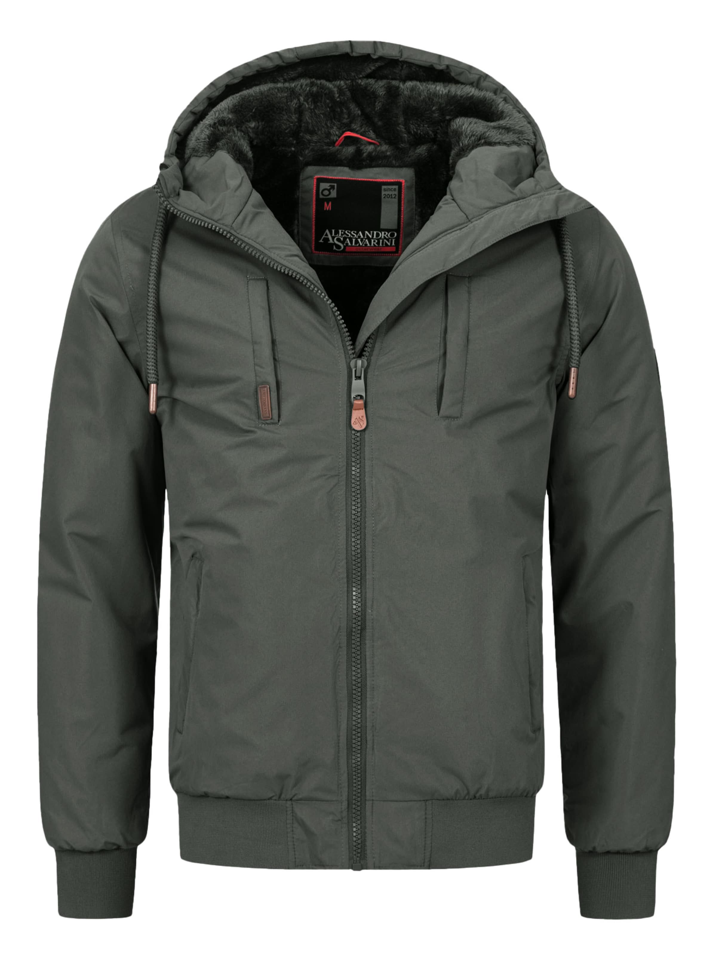 Alessandro Salvarini Winterjacke in Grau: Vorderseite
