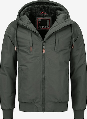 Alessandro Salvarini Winter Jacket in Grey: front