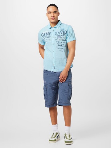 CAMP DAVID Regular Fit Hemd in Blau