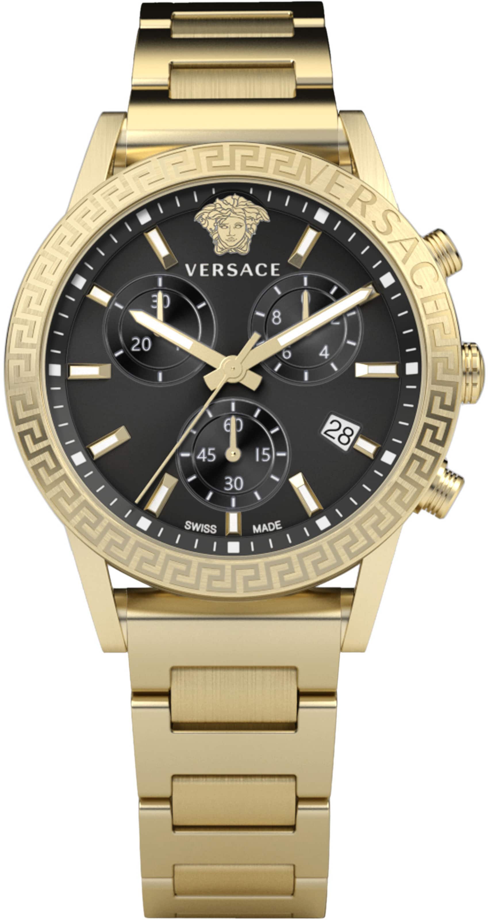 VERSACE Analoog horloge 'Sport Tech' in de kleur Goud / Zwart, Productweergave