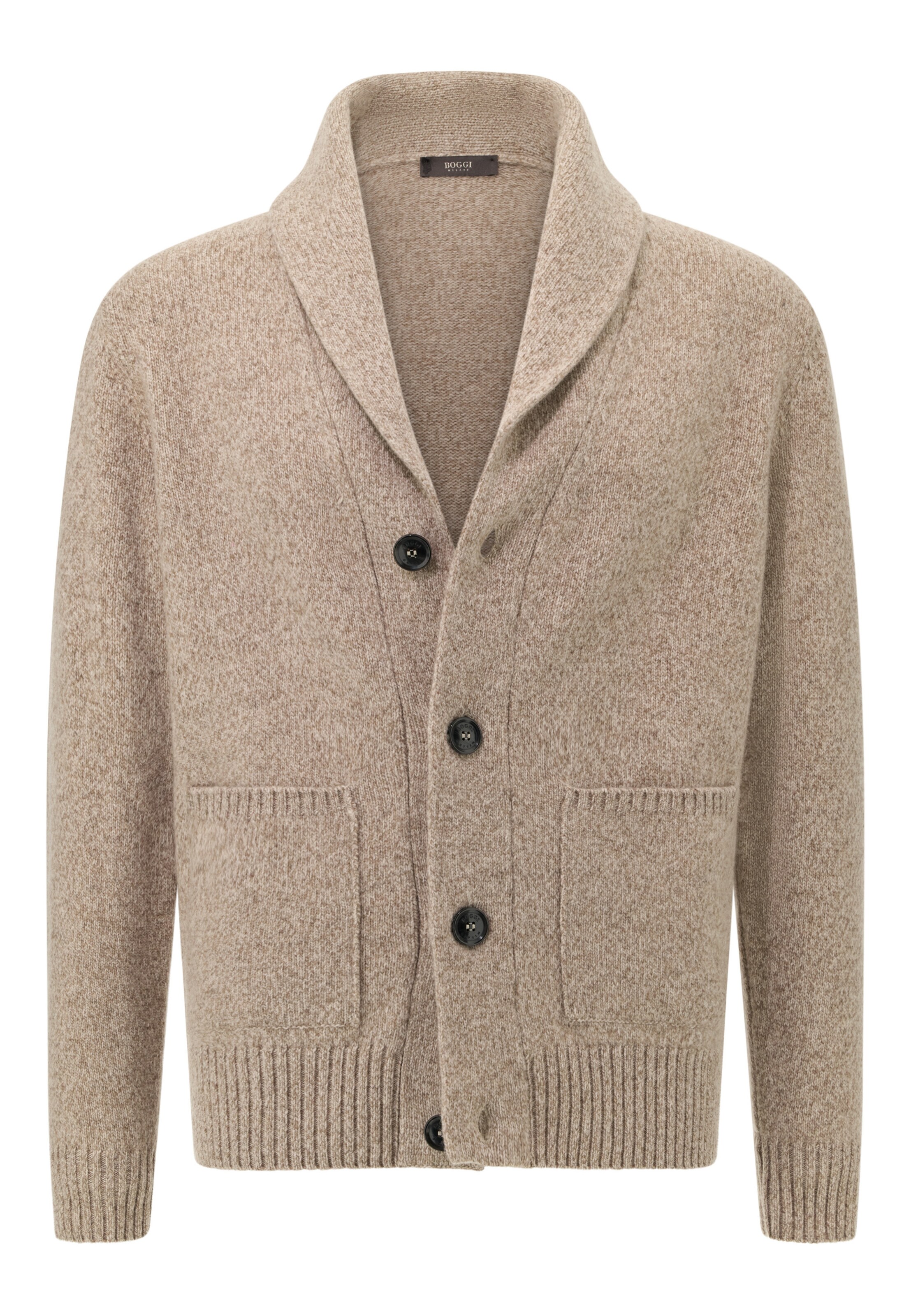 Vestes en maille Boggi Milano en gris : devant