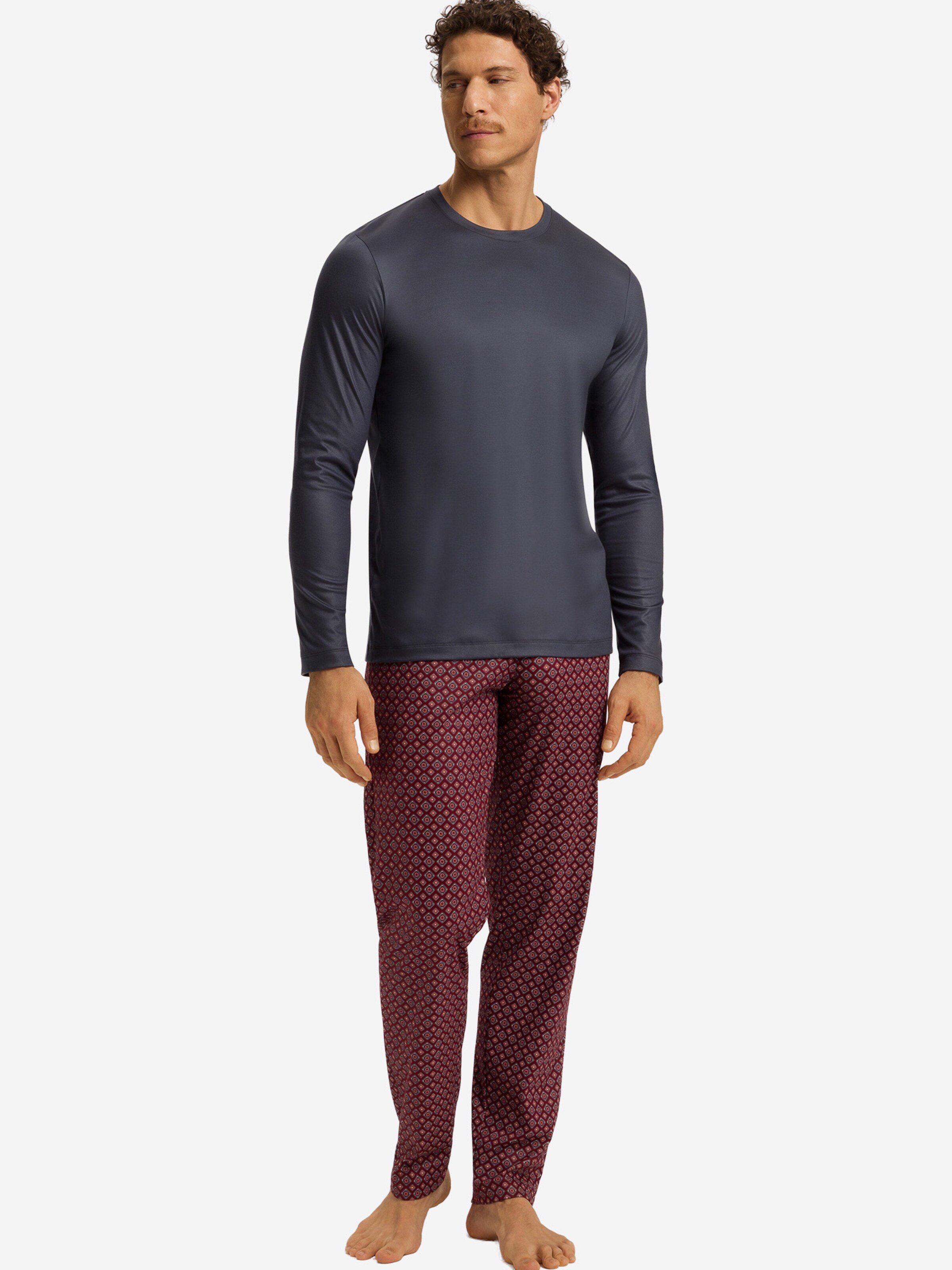 Pyjama long ' Night & Day ' Hanro en gris : devant