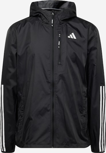 ADIDAS PERFORMANCE Veste de sport 'Own The Run' en noir / blanc, Vue avec produit