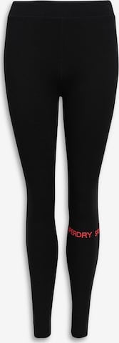 Superdry Slim fit Workout Pants in Black: front