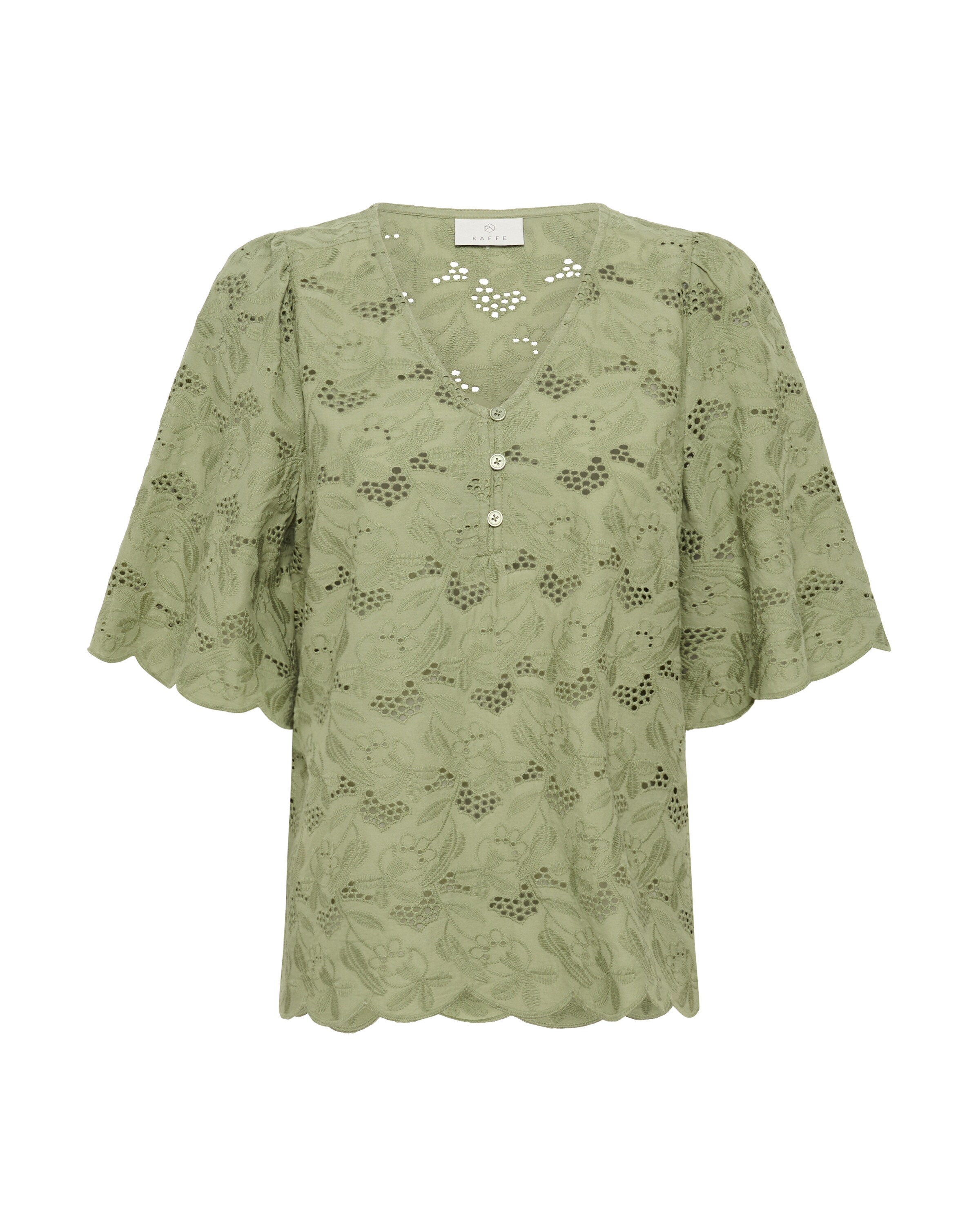 Kaffe Bluse 'Tura' i grøn: forside