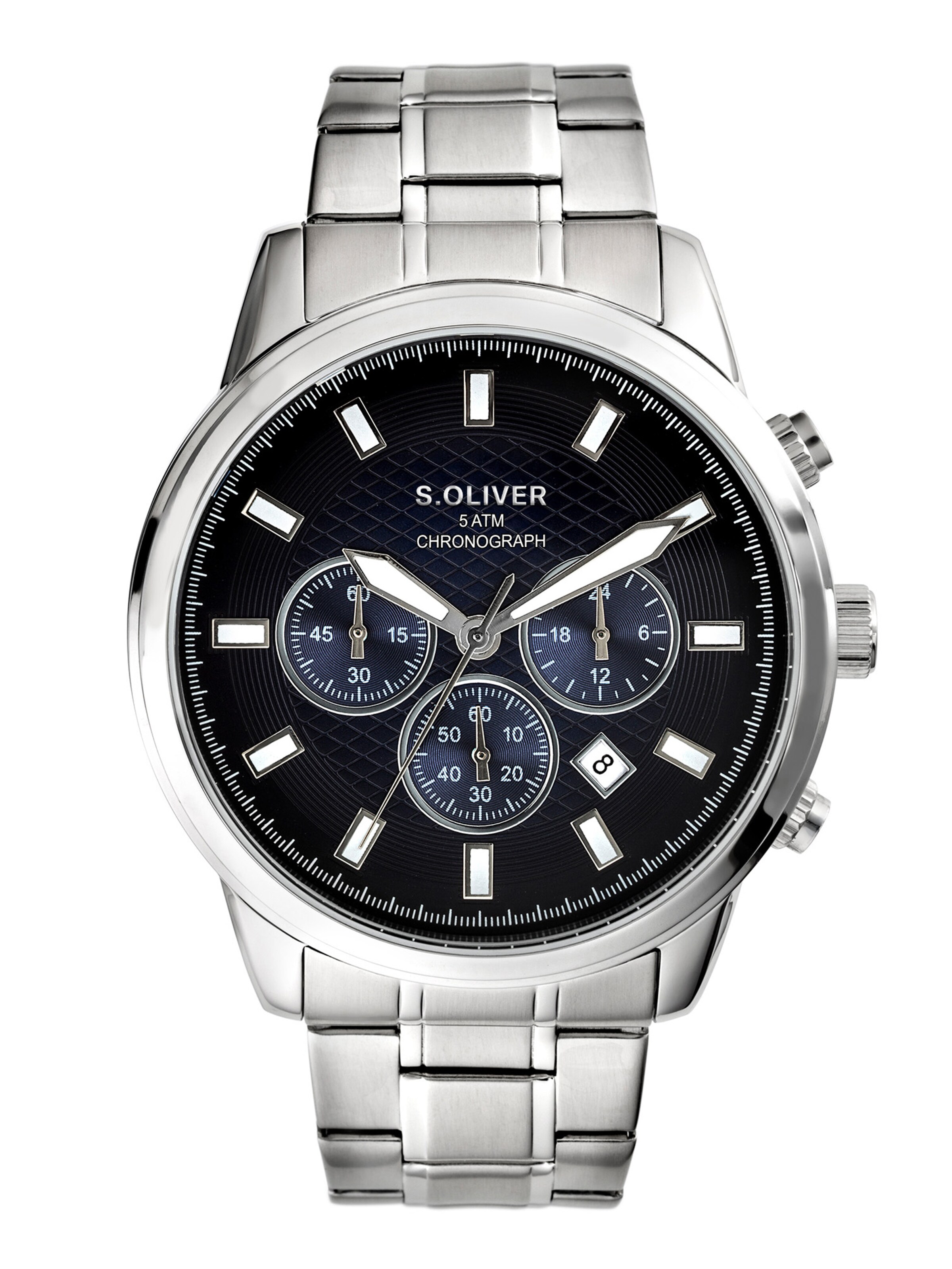 Montre à affichage analogique s.Oliver en argent : devant