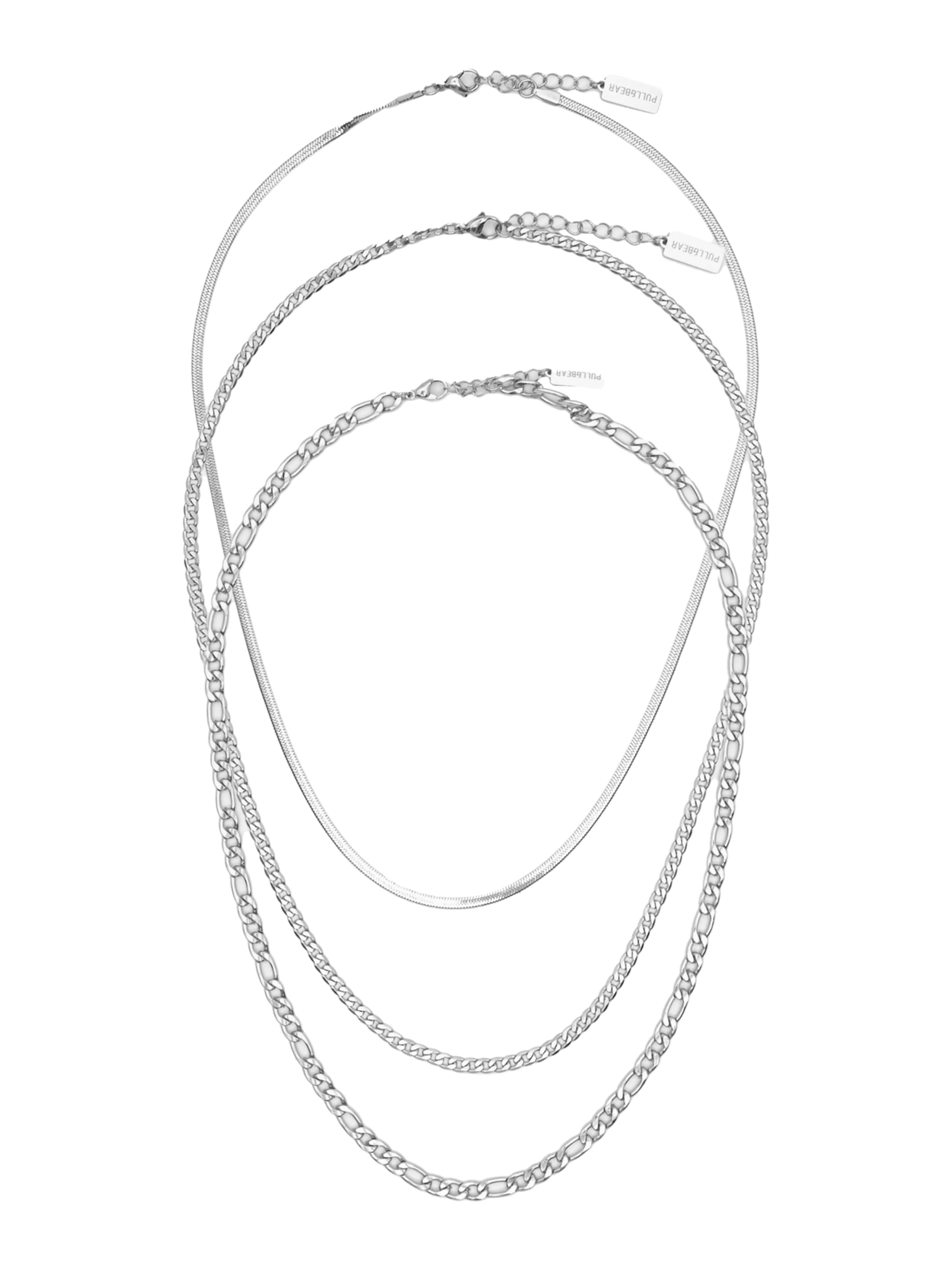 Pull&Bear Lánc - ezüst: elől