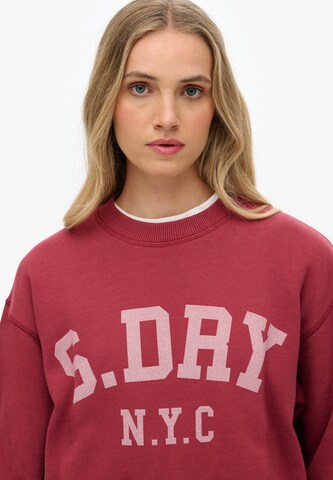 Sweat-shirt 'Athletic Essentials' Superdry en rouge