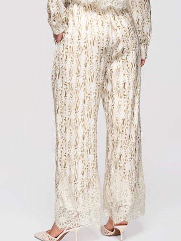 Ombre Wide leg Broek in Beige