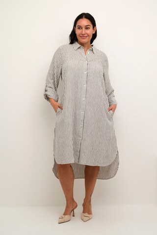 KAFFE CURVE Shirt Dress 'Mille' in White: front