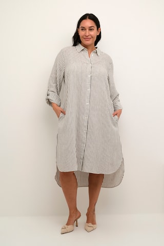KAFFE CURVE Платье-рубашка 'Mille' в Белый: спереди