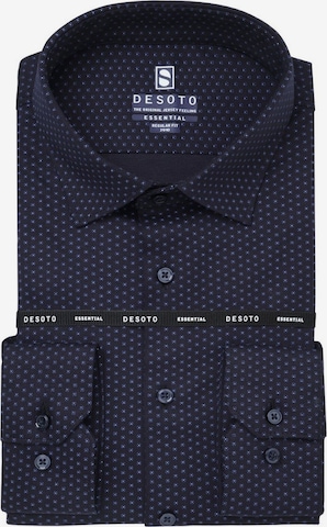 Coupe regular Chemise DESOTO en bleu : devant