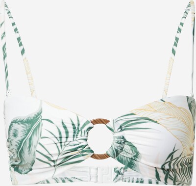 Sutien costum de baie RIP CURL pe bej / verde / alb, Vizualizare produs