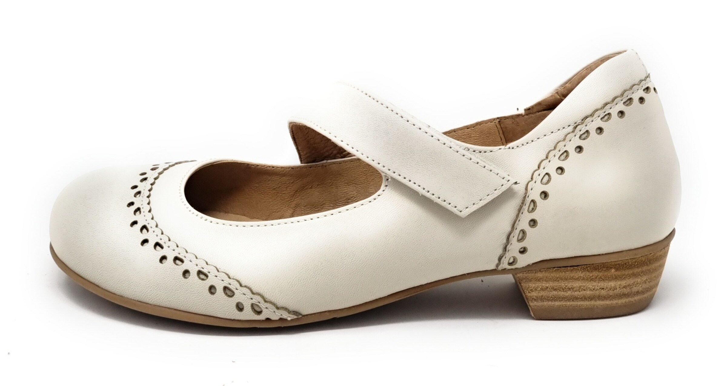BRAKO Strap ballerina in White