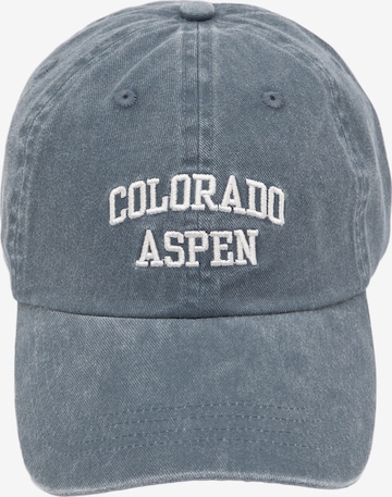 Pull&Bear Czapka z daszkiem w kolorze niebieski: przód