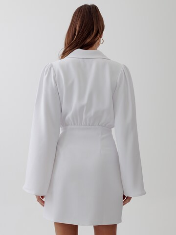 Tussah Kleid in Weiß