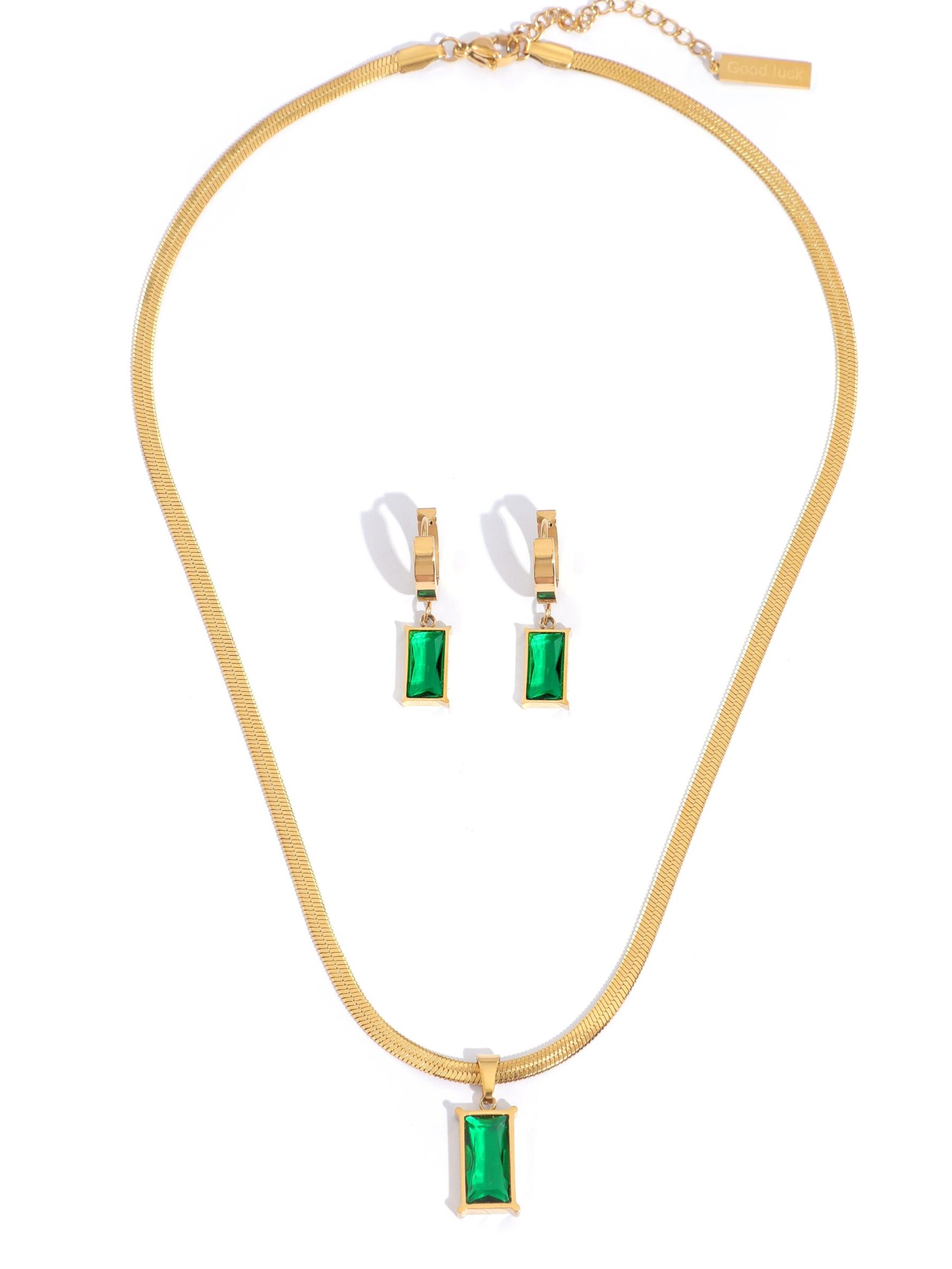 NTHIRTYTHREE Jewelry Set in Gold: front