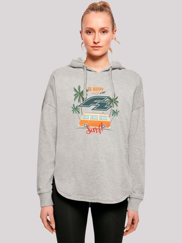 F2 Sweater 'Be Happy And Surf Bulli Sommer' in Grey: front
