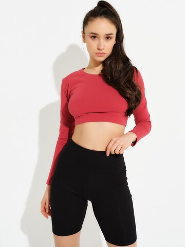 Evoni Funktionsshirt 'Bauchfrei'‌‌‌‌ in Rot