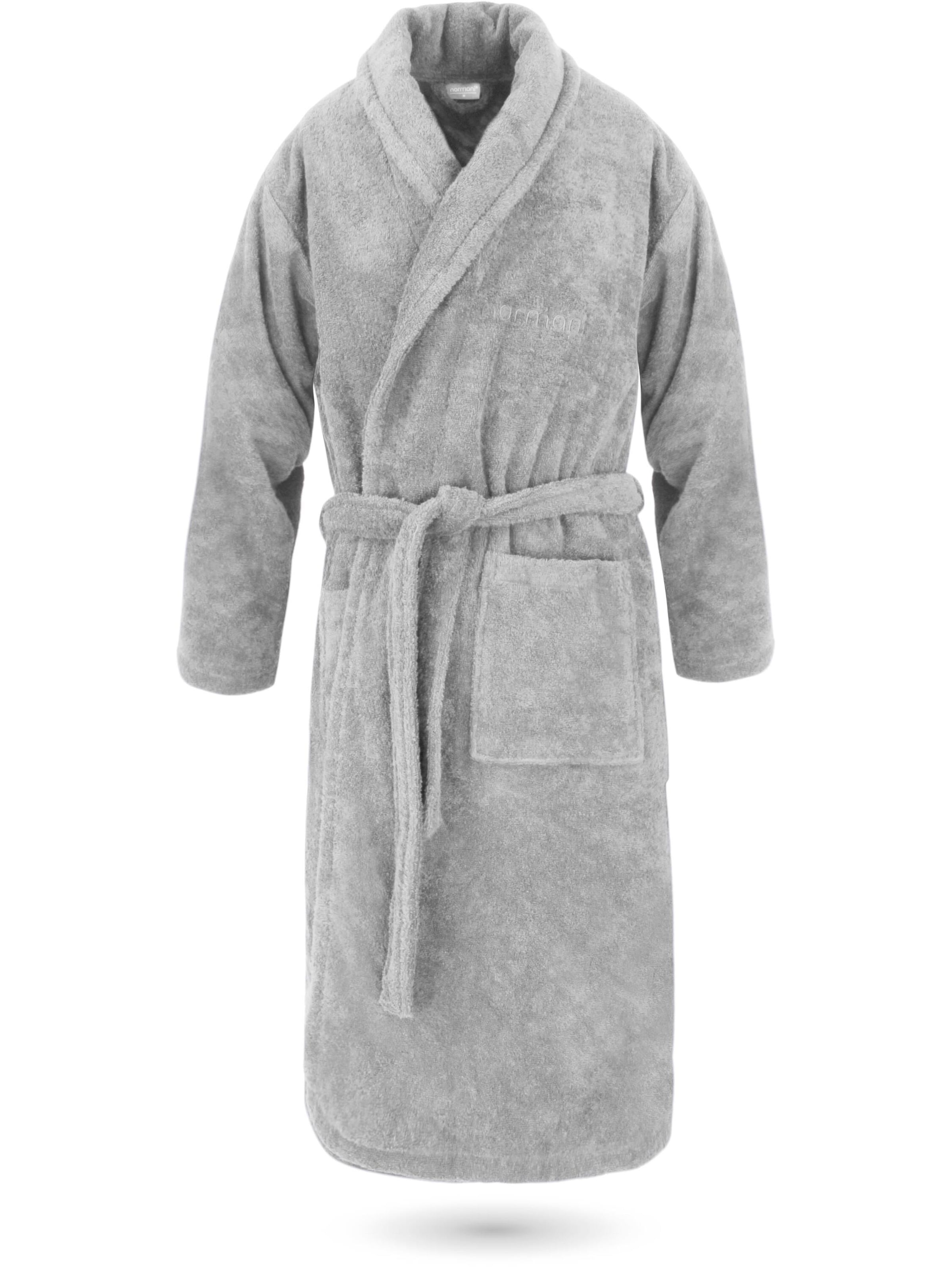normani Bathrobe long in Grey: front