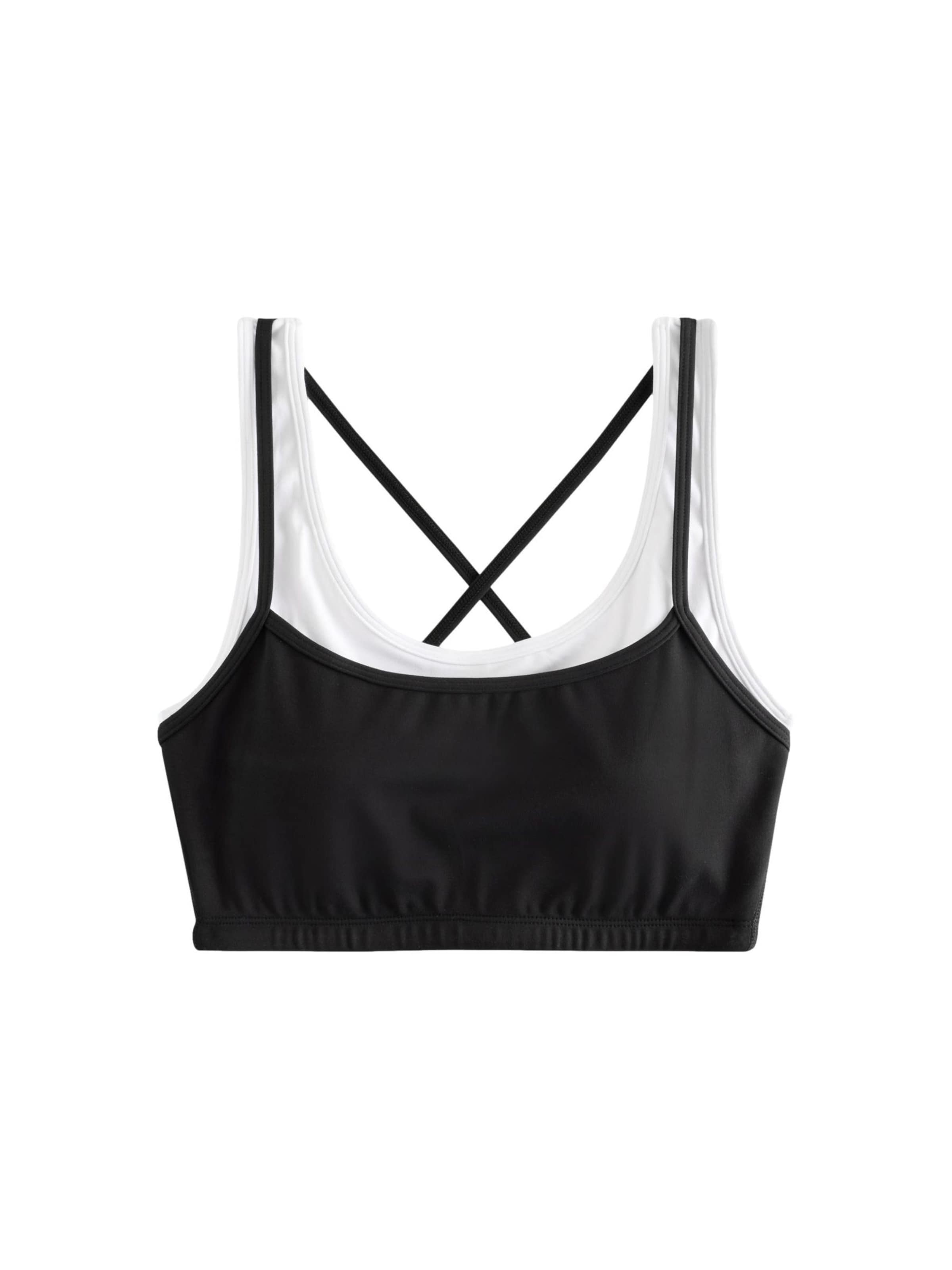 Next Bustier Sport-BH in Schwarz: Vorderseite