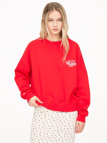 Pull&Bear Sweatshirt in Rot: Vorderseite