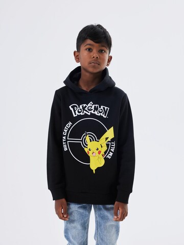 NAME IT Sweatshirt 'Noscar Pokemon' i svart: framsida